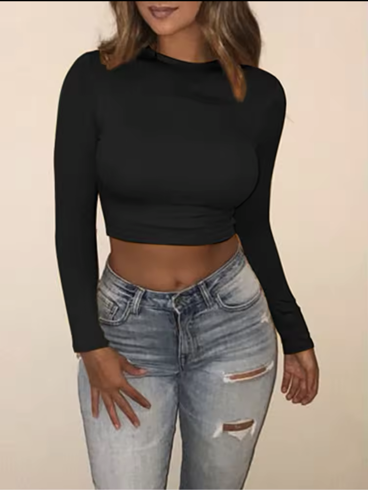 Long Sleeve Crop Top