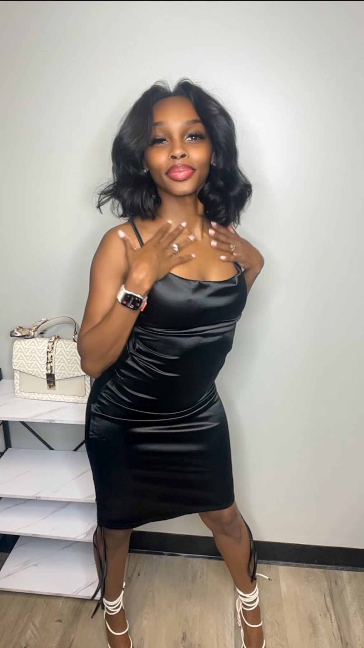 Black Satin Dress