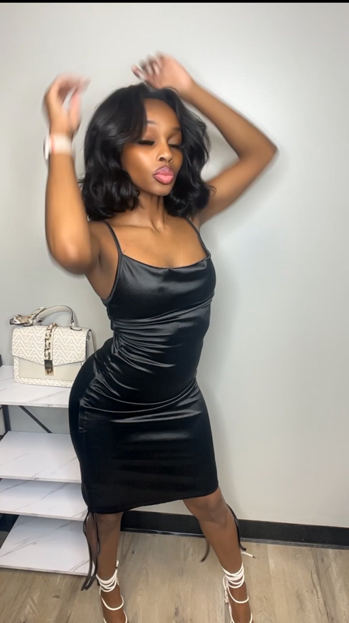 Black Satin Dress