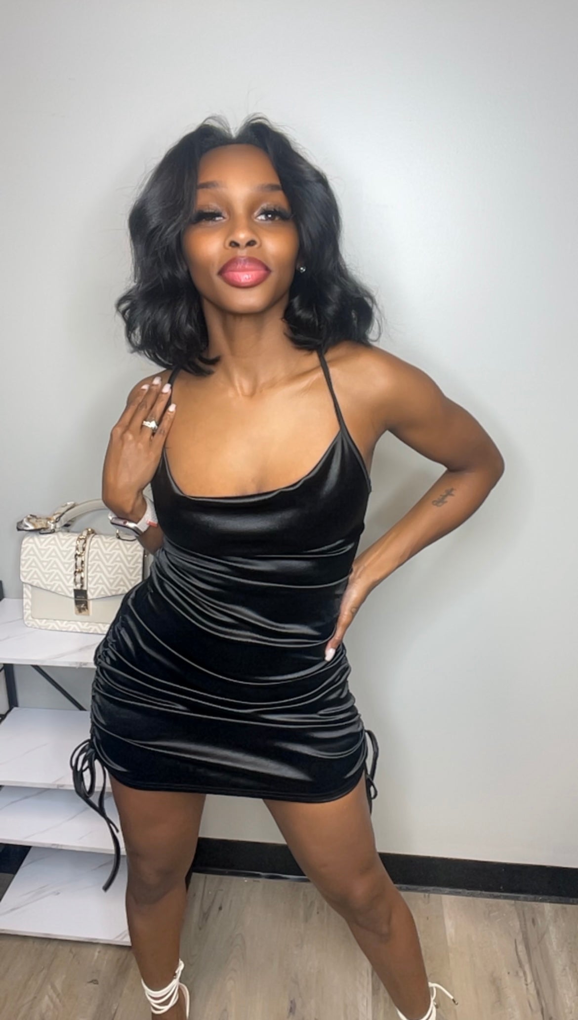 Black Satin Dress