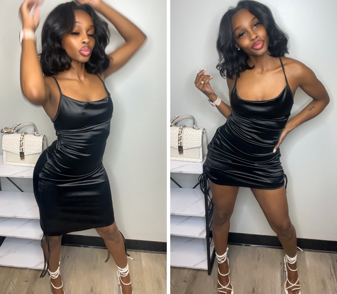 Black Satin Dress