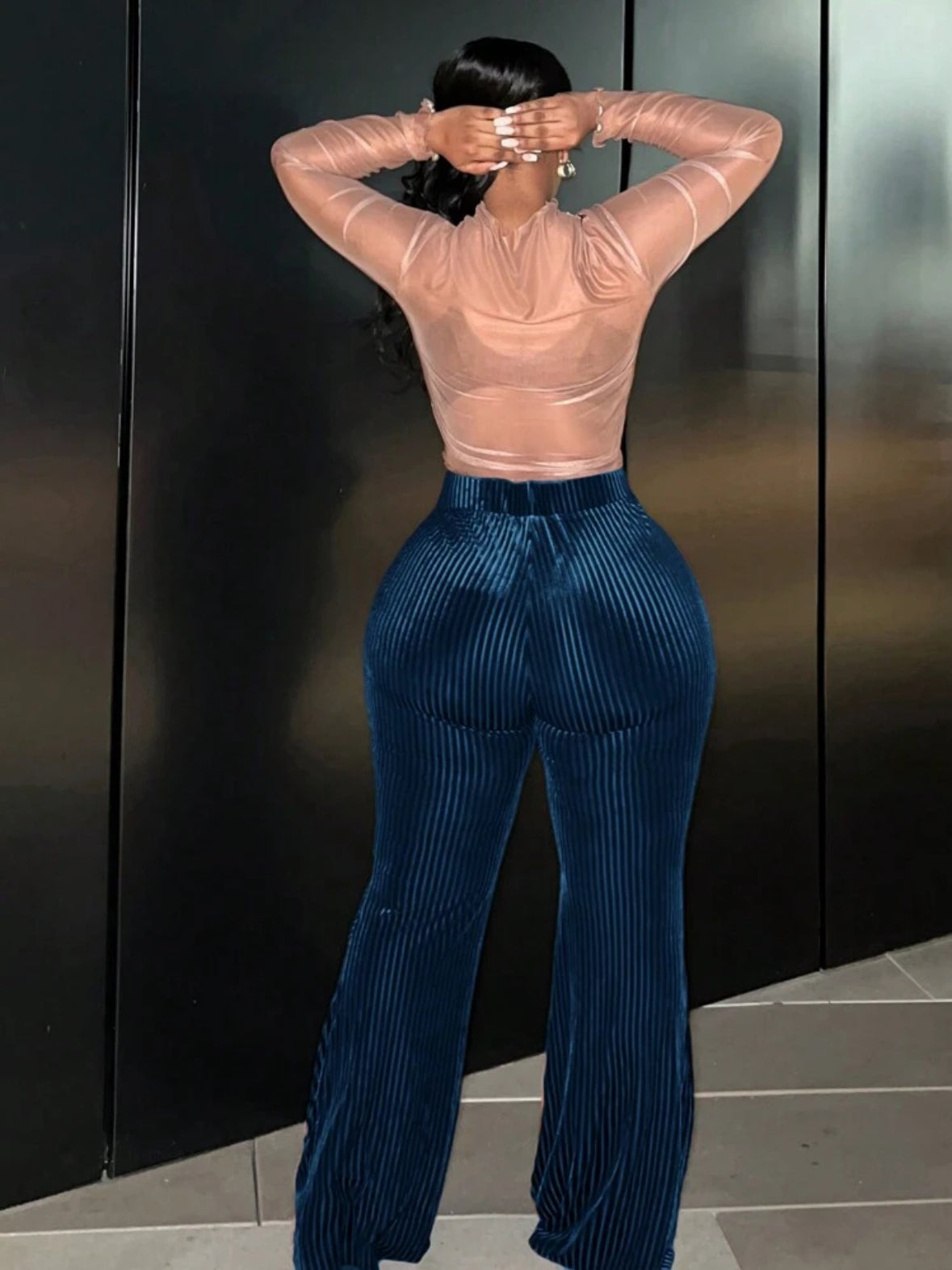 Curvy Blue Pants
