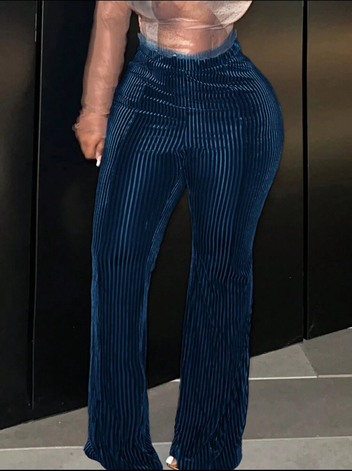Curvy Blue Pants