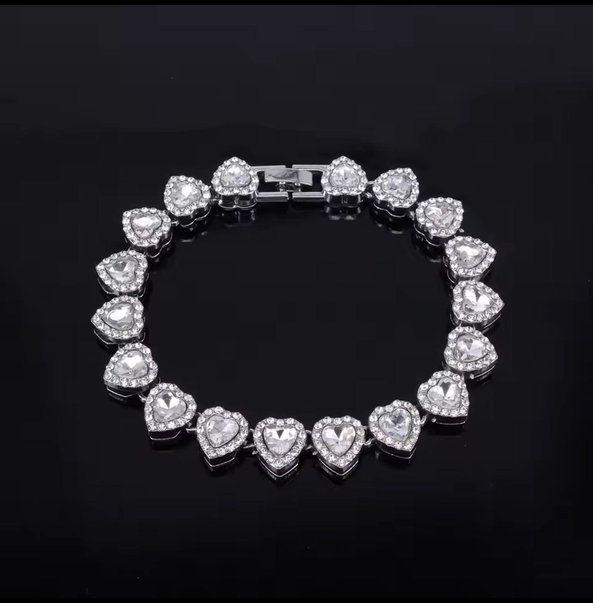 Silver Hearts Bracelet
