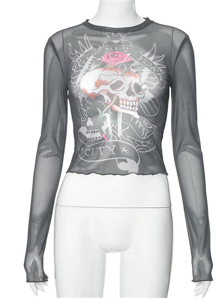 Rose Skull Top