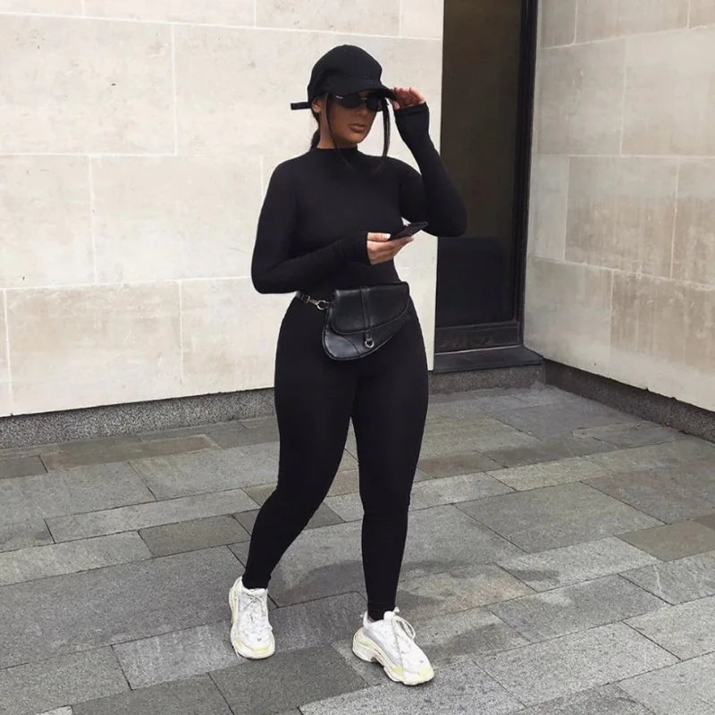Autumn Black Jumpsuit